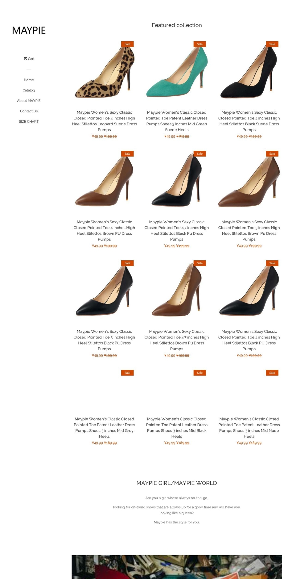 maypie.com shopify website screenshot