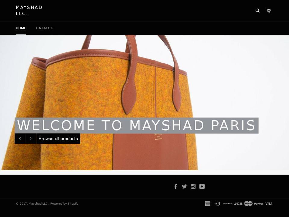 mayshadparis.com shopify website screenshot