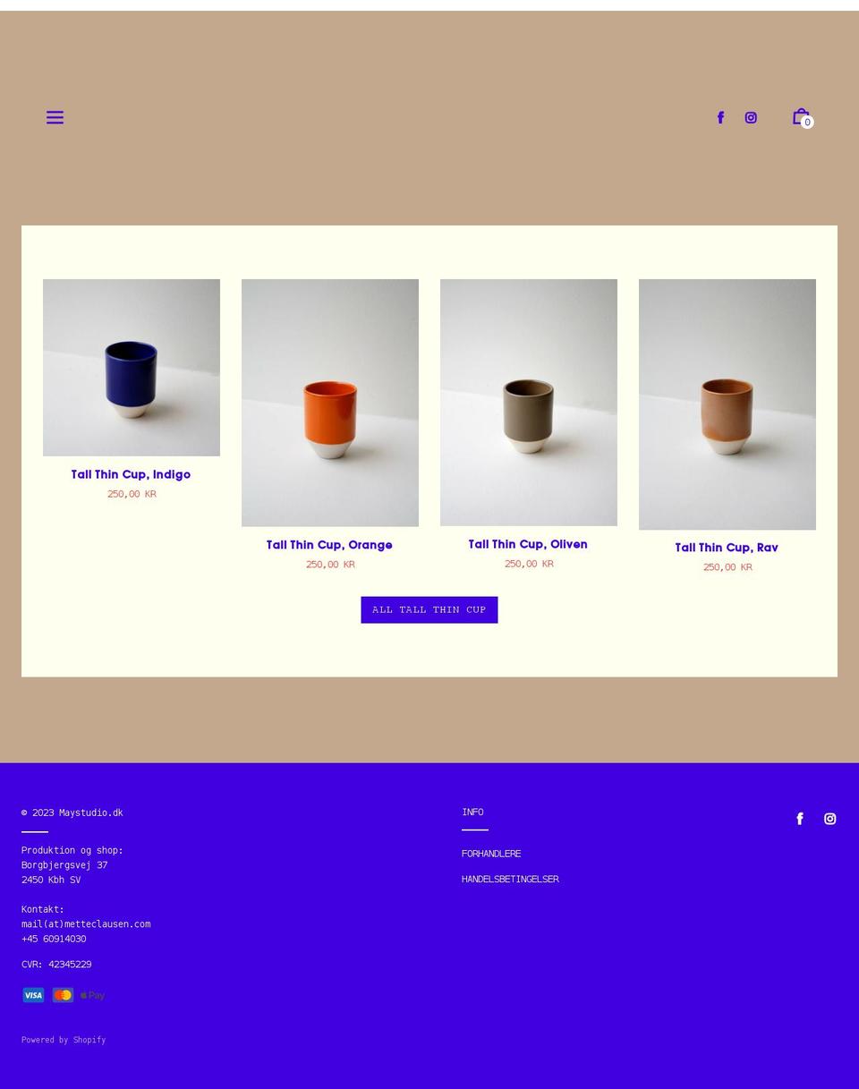 maystudio.dk shopify website screenshot