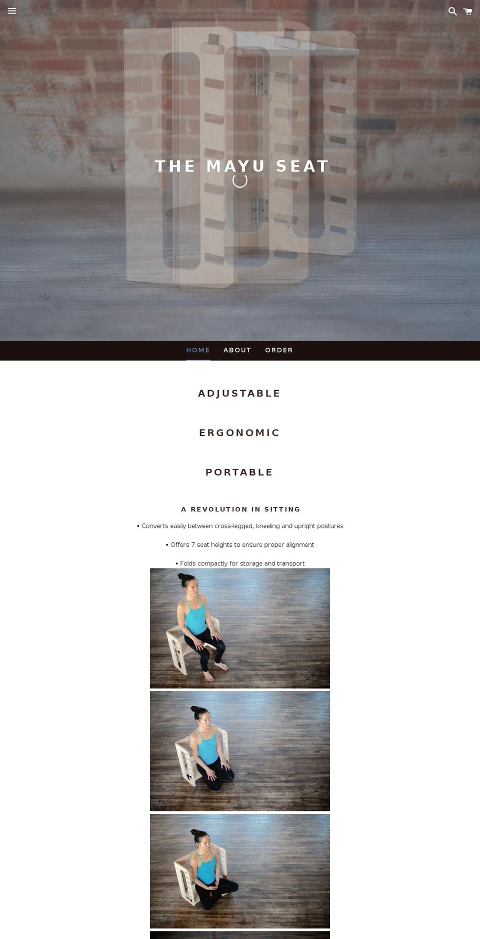mayuseat.com shopify website screenshot