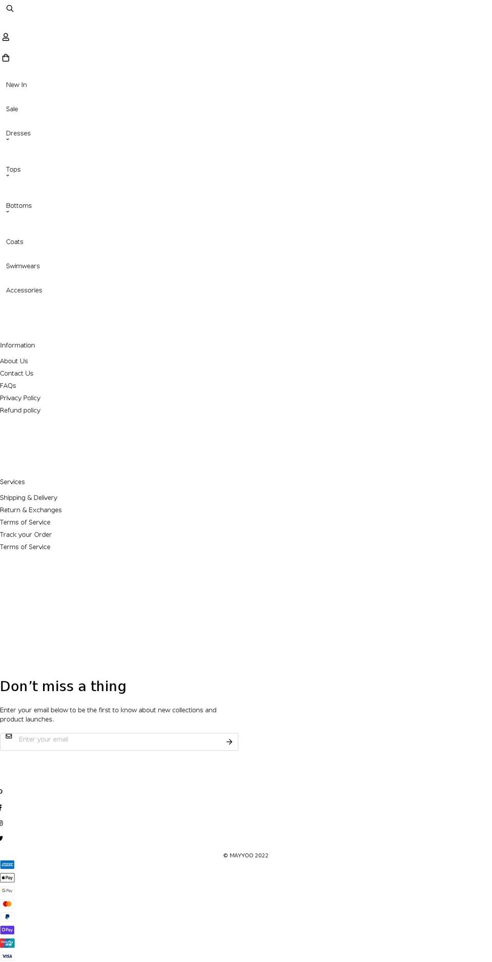 mayyoo.com shopify website screenshot