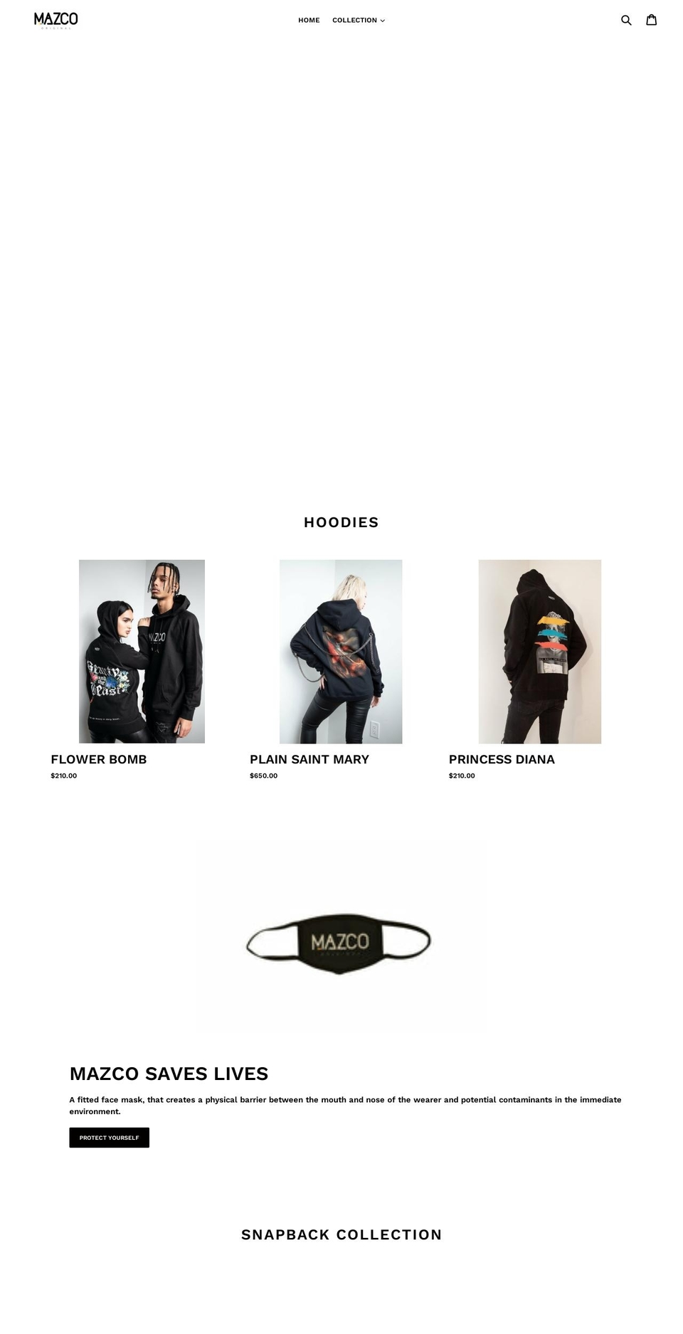 mazcooriginal.com shopify website screenshot