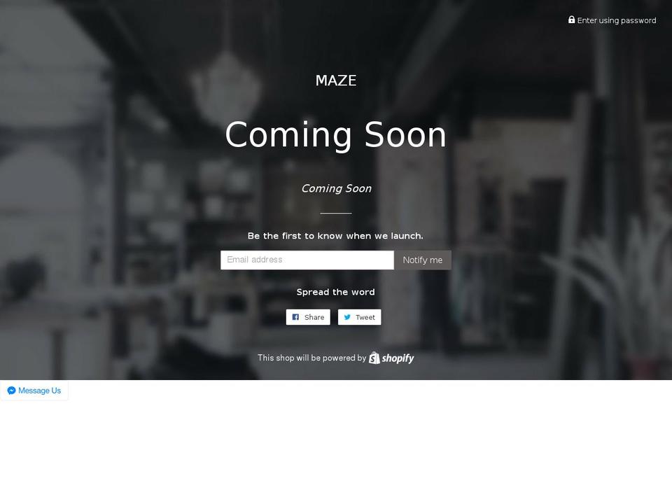 maze.hk shopify website screenshot