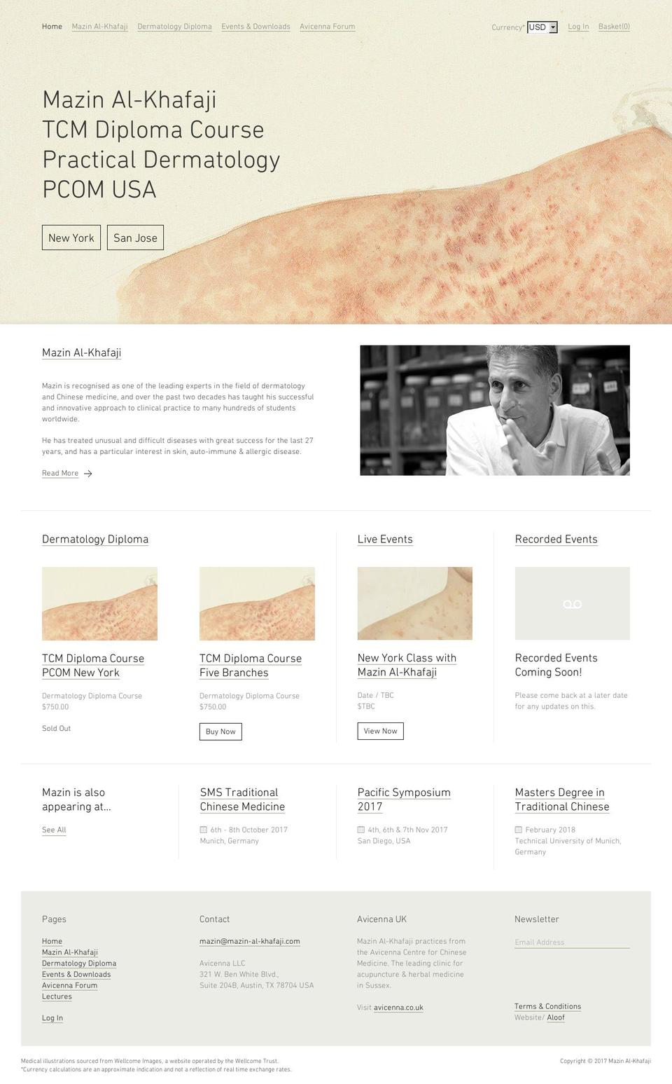 mazin-al-khafaji.com shopify website screenshot