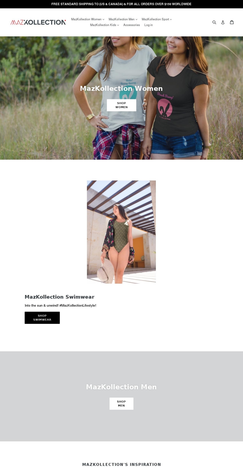 mazkollection.com — Shopify storefront screenshot