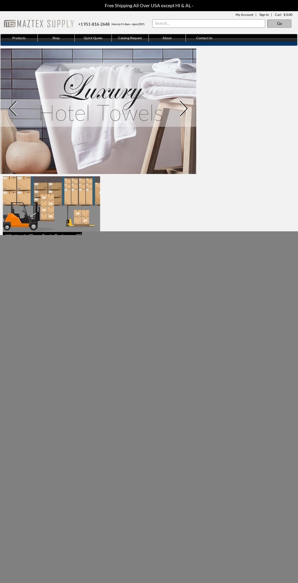 maztexsupply.com shopify website screenshot