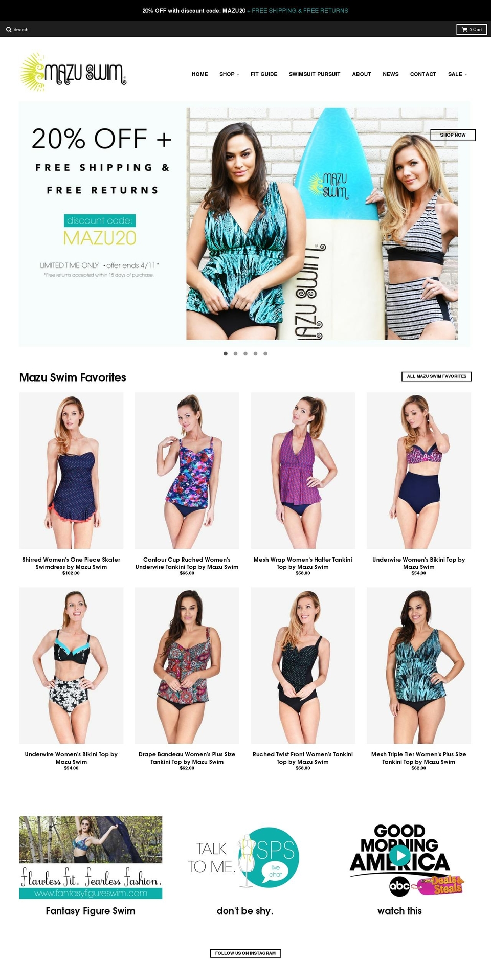 mazuapparel.com shopify website screenshot