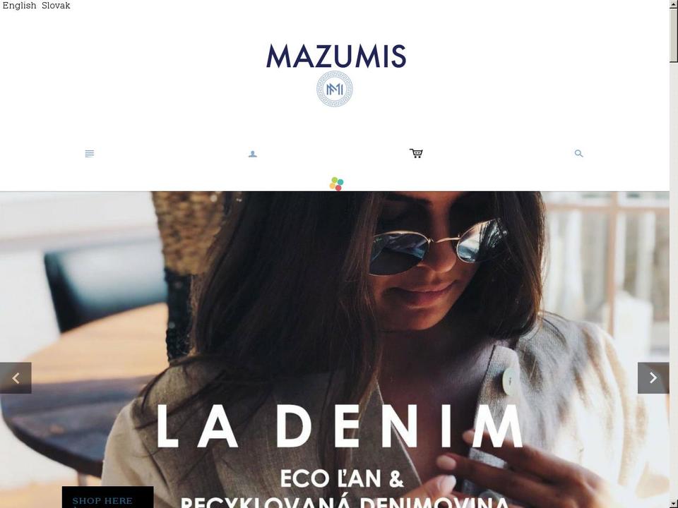 mazumis.com shopify website screenshot