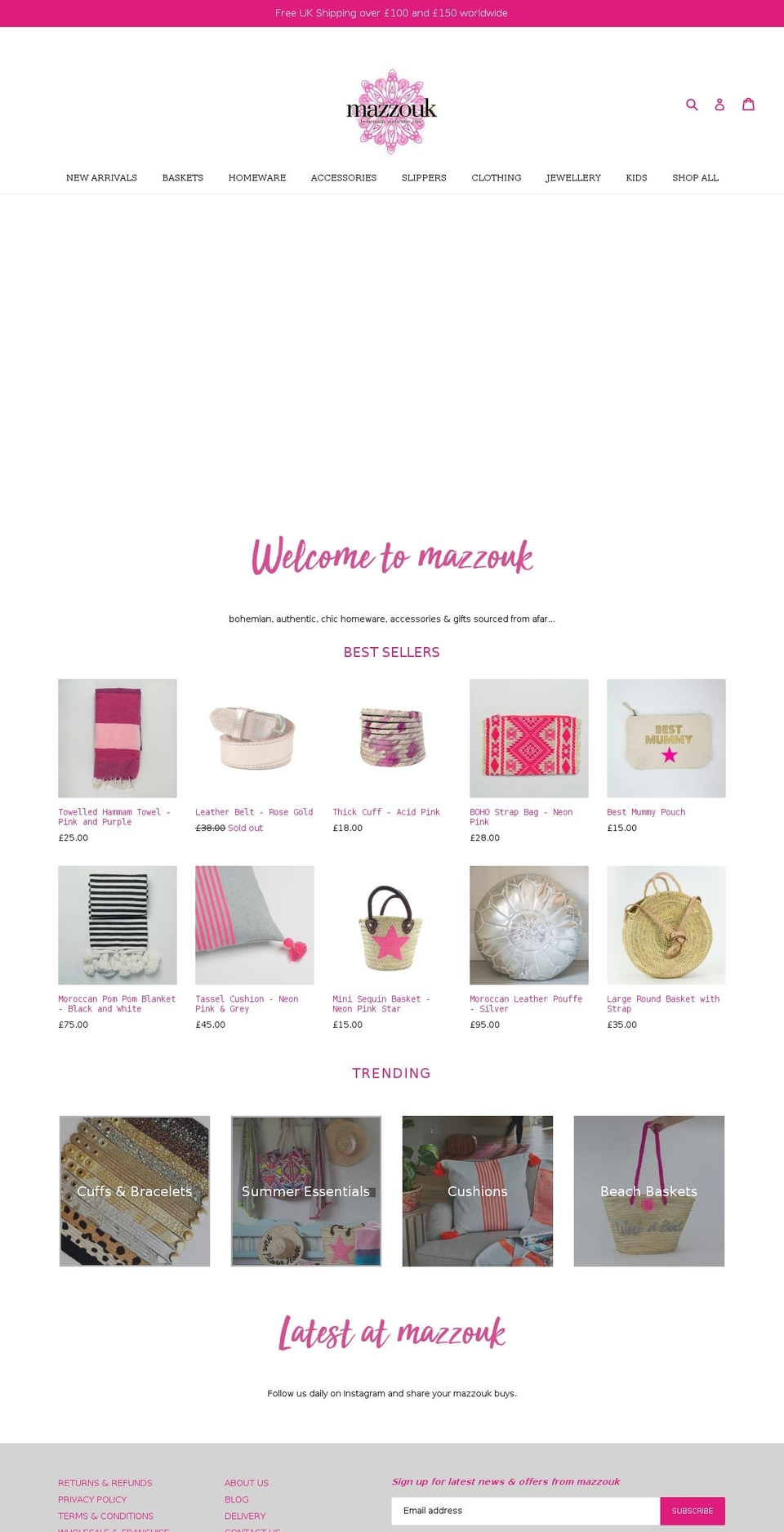 mazzouk.com shopify website screenshot