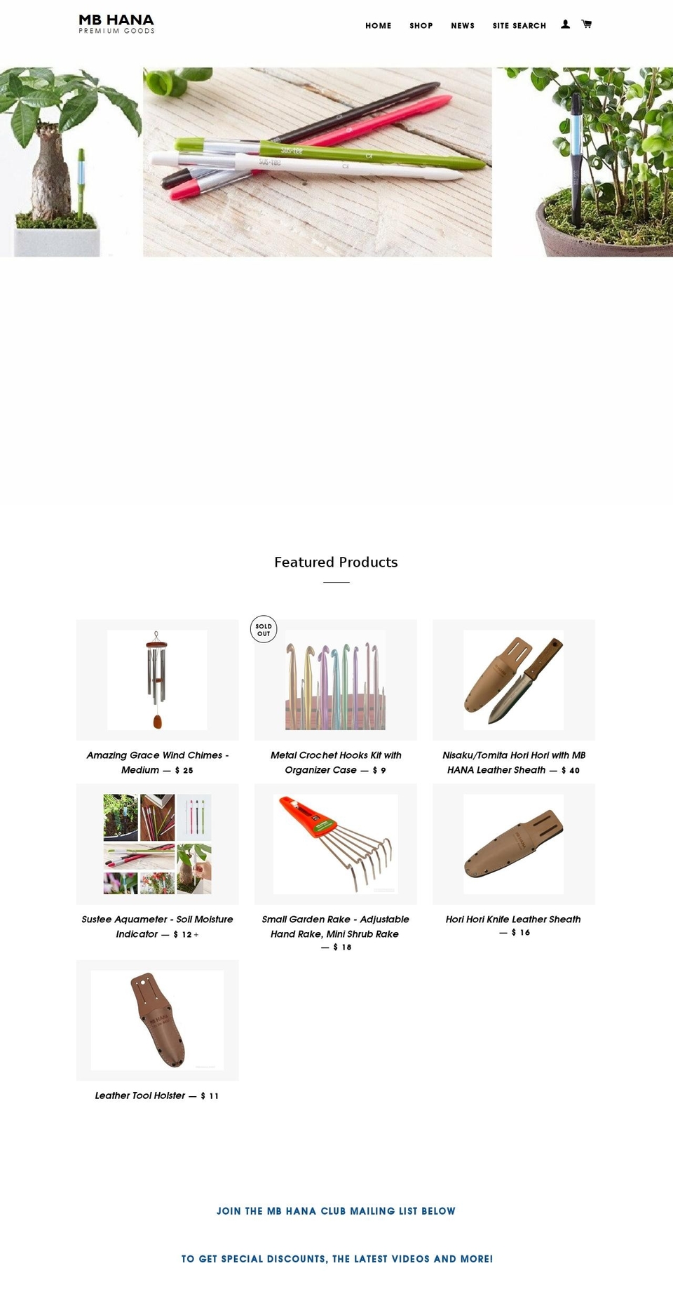 mb-hana.com — Shopify storefront screenshot