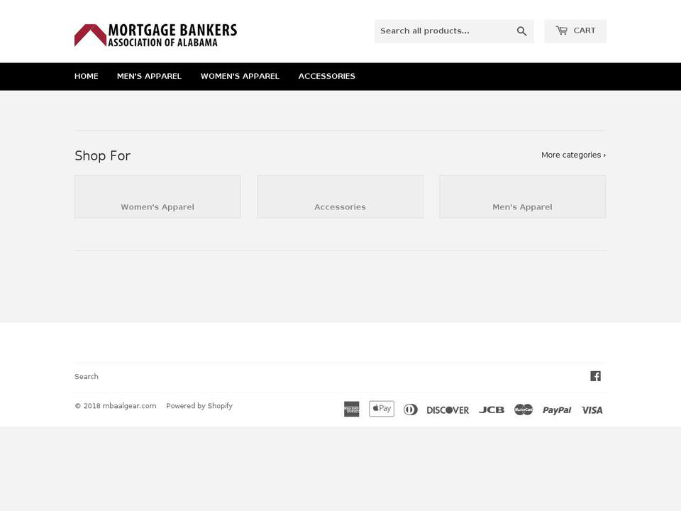 mbaalgear.com — Shopify storefront screenshot