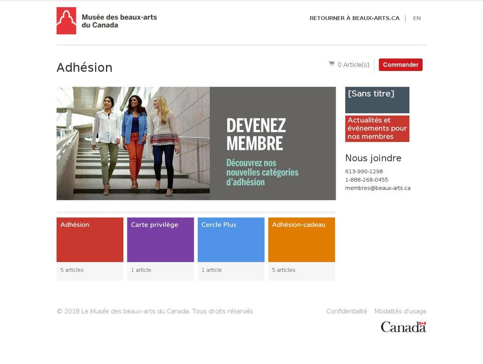 mbacadhesion.ca shopify website screenshot