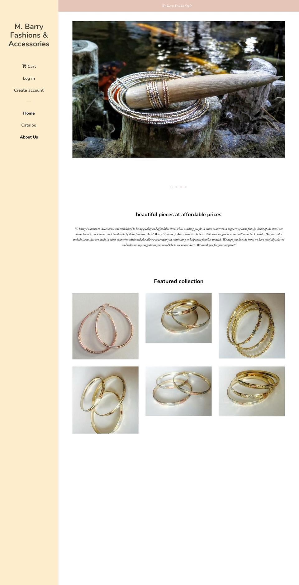 mbarryfashions.com — Shopify storefront screenshot