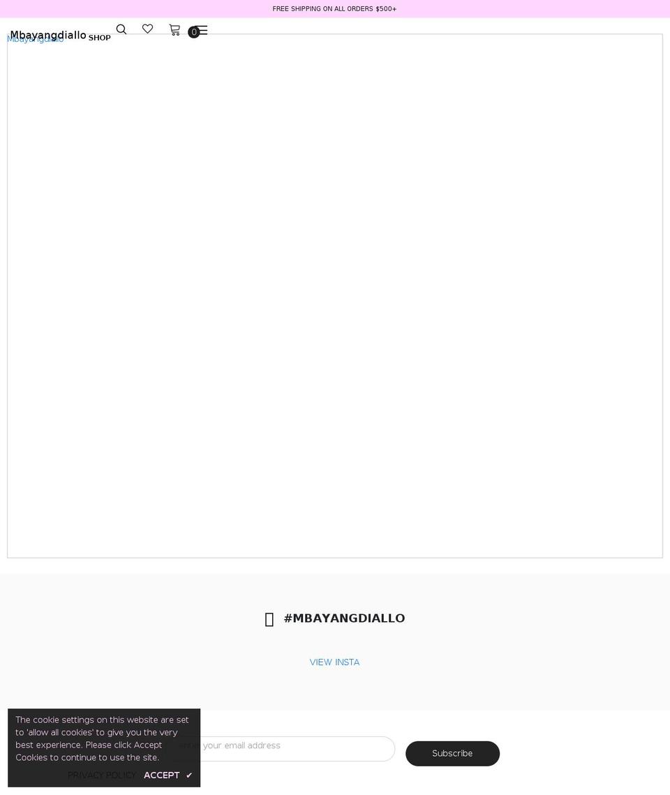 mbayangdiallo.com shopify website screenshot