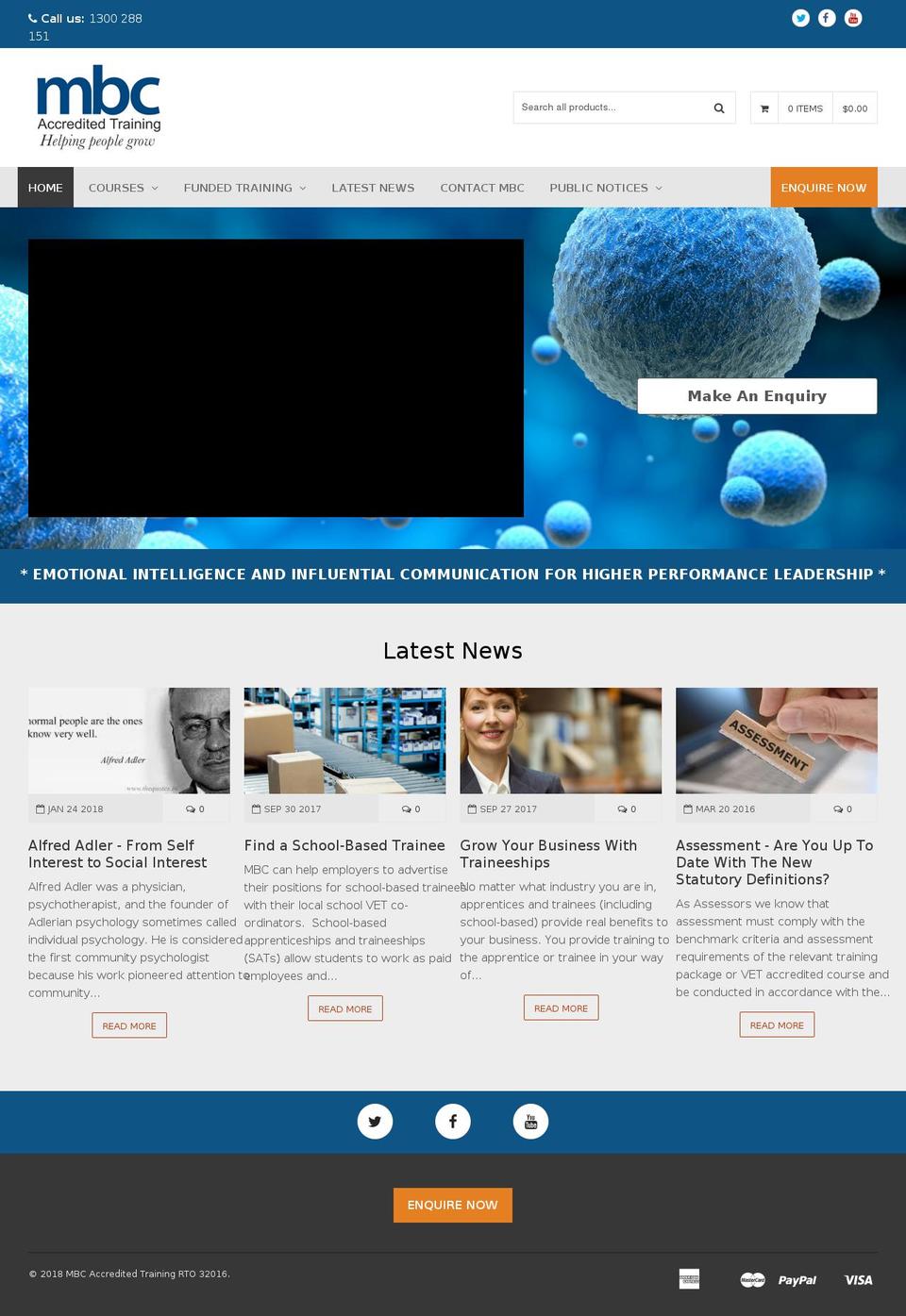 mbc.edu.au shopify website screenshot