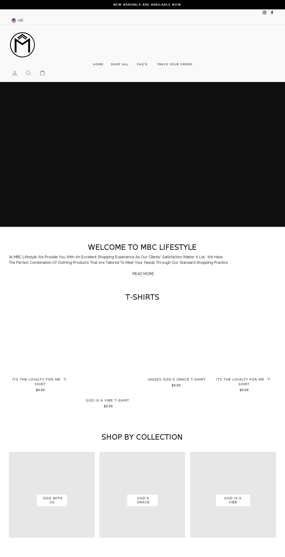 mbclifestyle.com shopify website screenshot