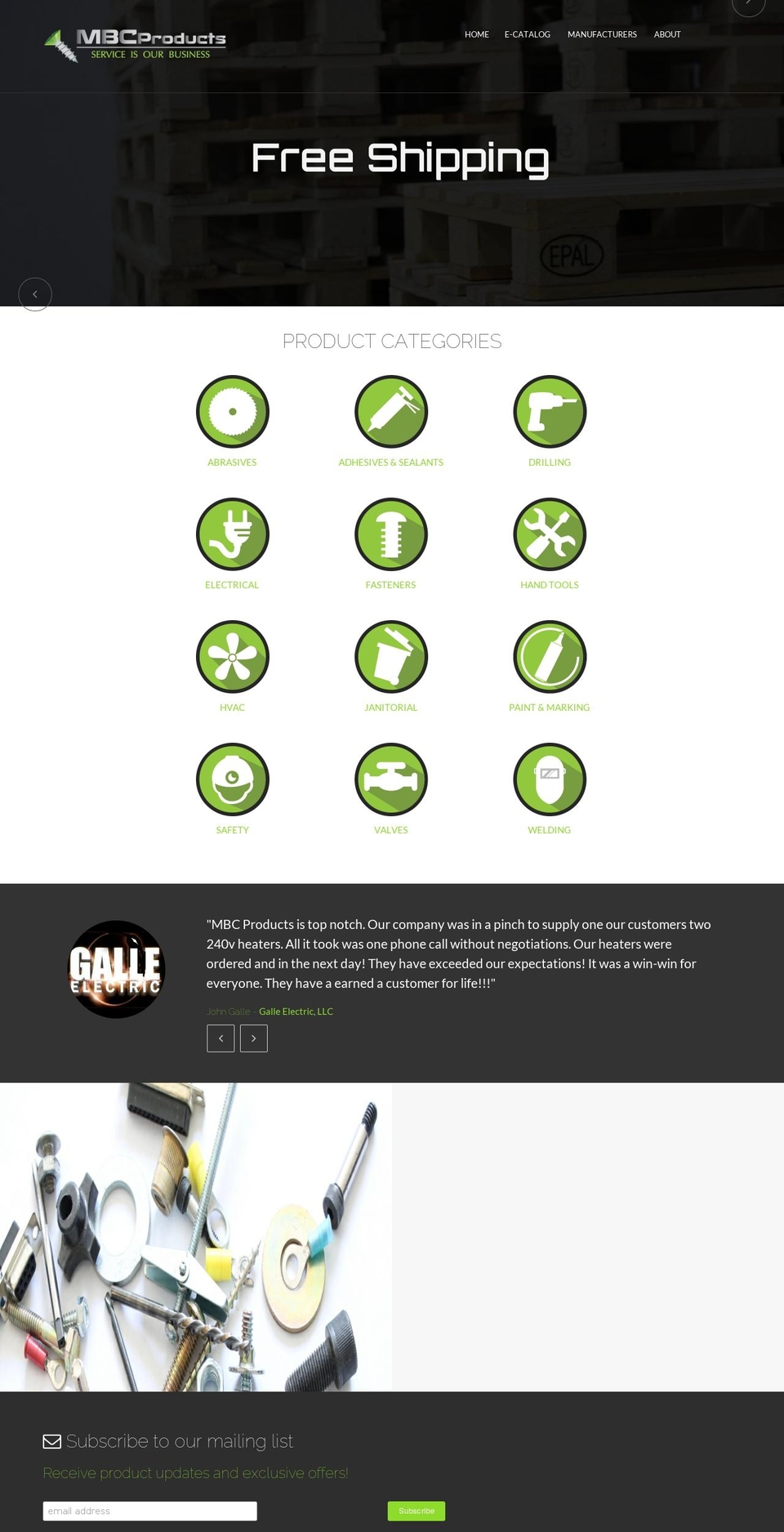 MBCproducts Shopify theme site example mbcproducts.com