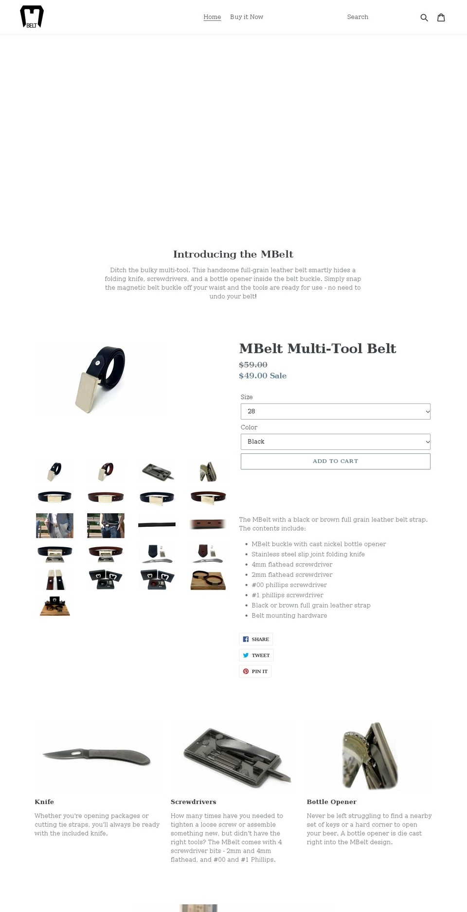 mbelt.co shopify website screenshot