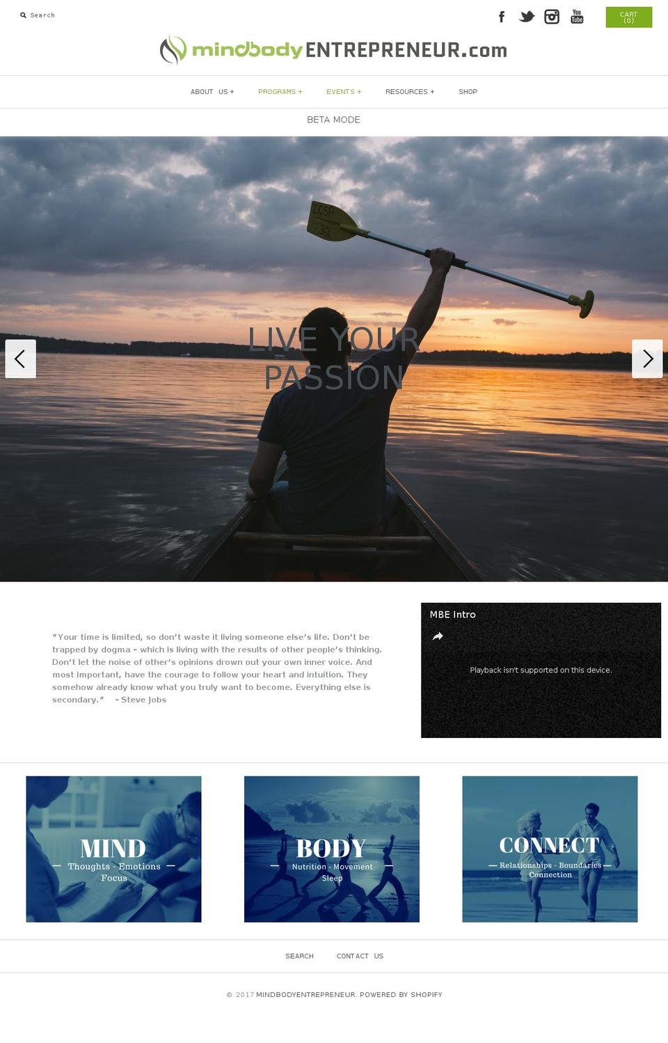 mbentrepreneur.com shopify website screenshot