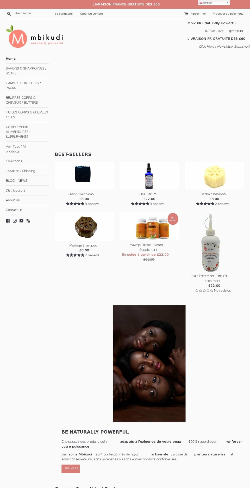 mbikudi.co.uk shopify website screenshot