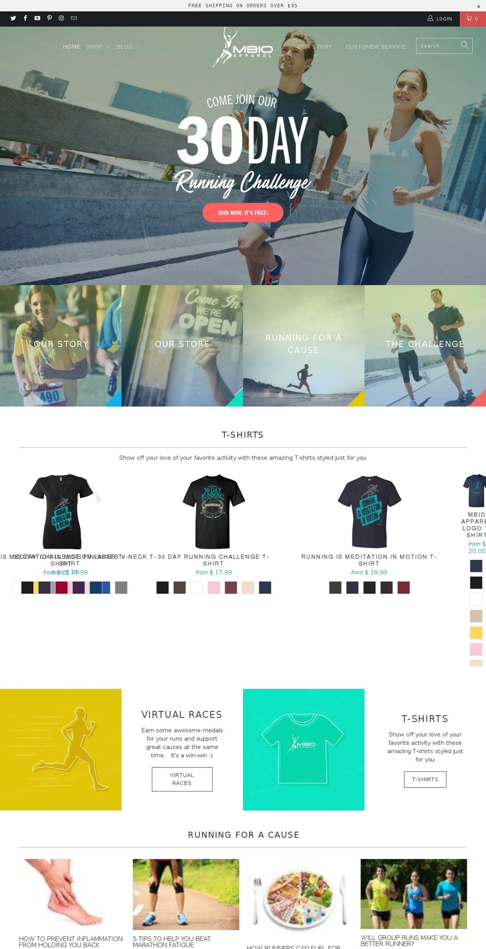 mbioapparel.com shopify website screenshot