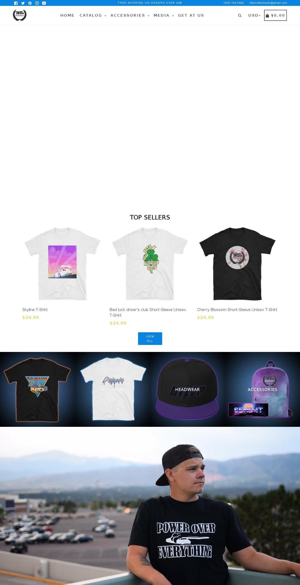 mbncollection.com — Shopify storefront screenshot