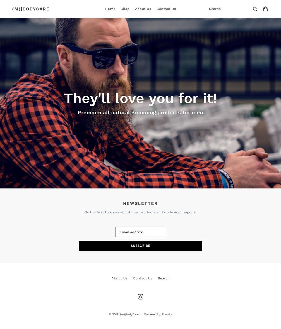 mbodycare.com — Shopify storefront screenshot