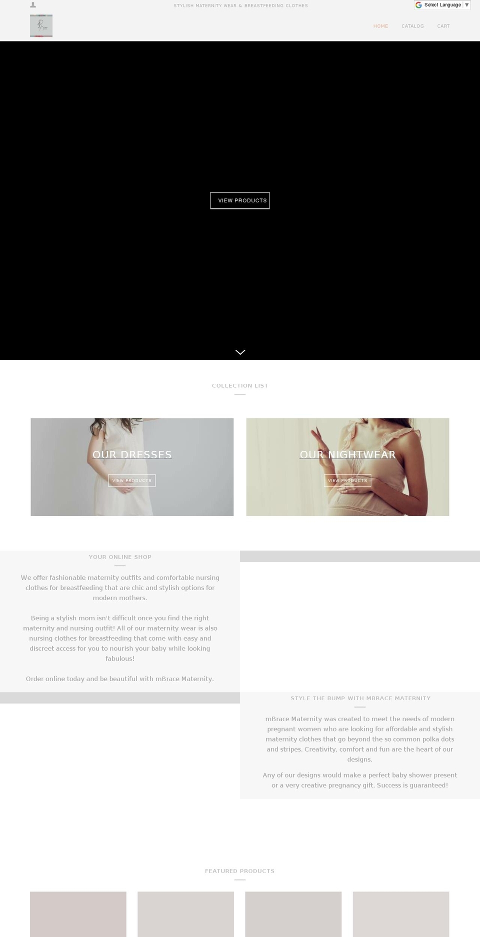 mbrace-maternity.com — Shopify storefront screenshot