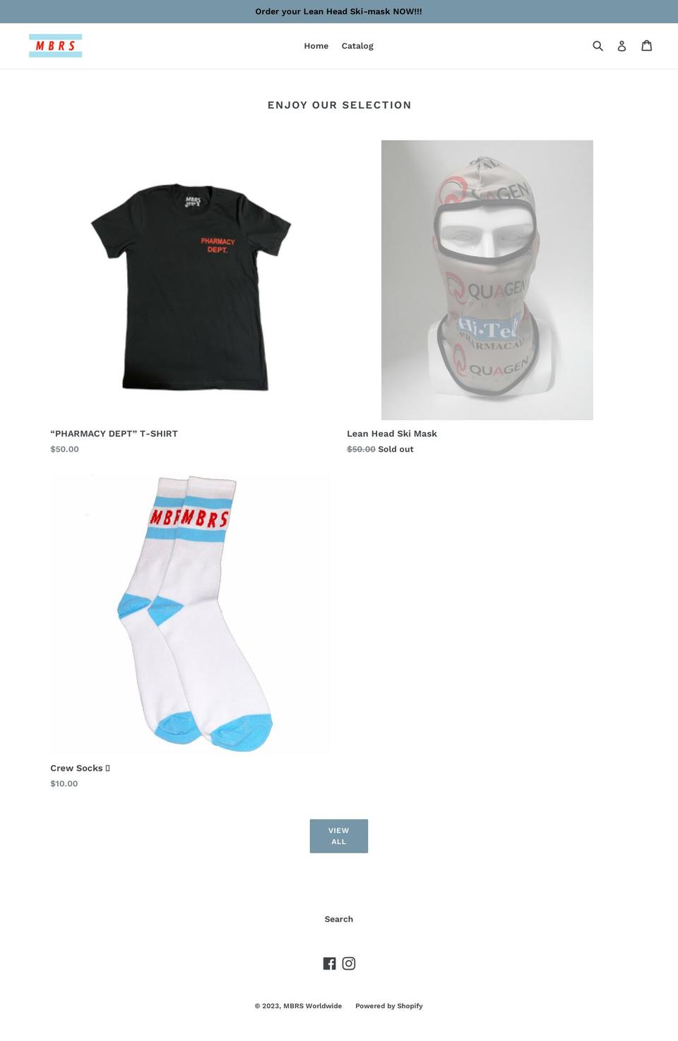 mbrsworldwide.com shopify website screenshot