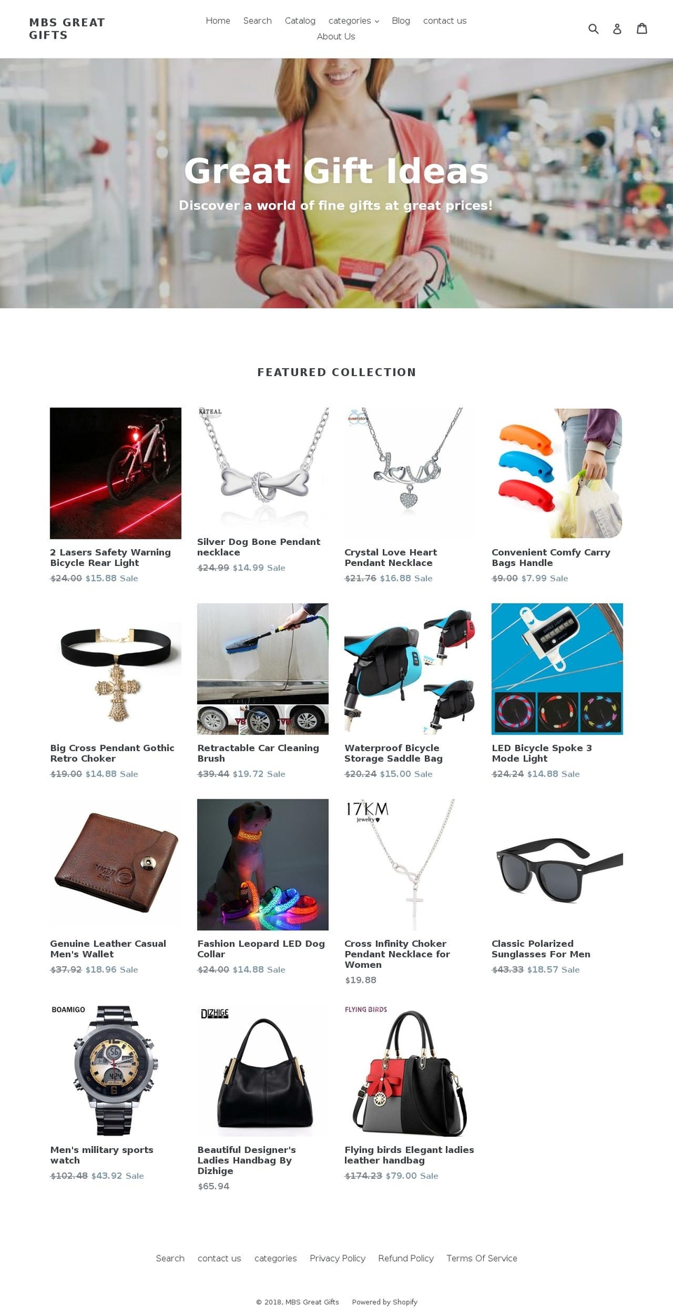 mbsgreatgifts.com shopify website screenshot