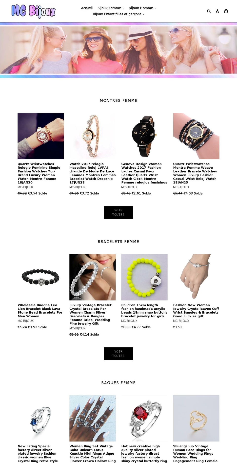 mc-bijoux.com — Shopify storefront screenshot