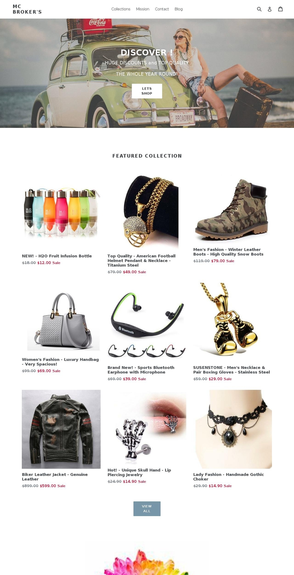 mc-brokers.com — Shopify storefront screenshot