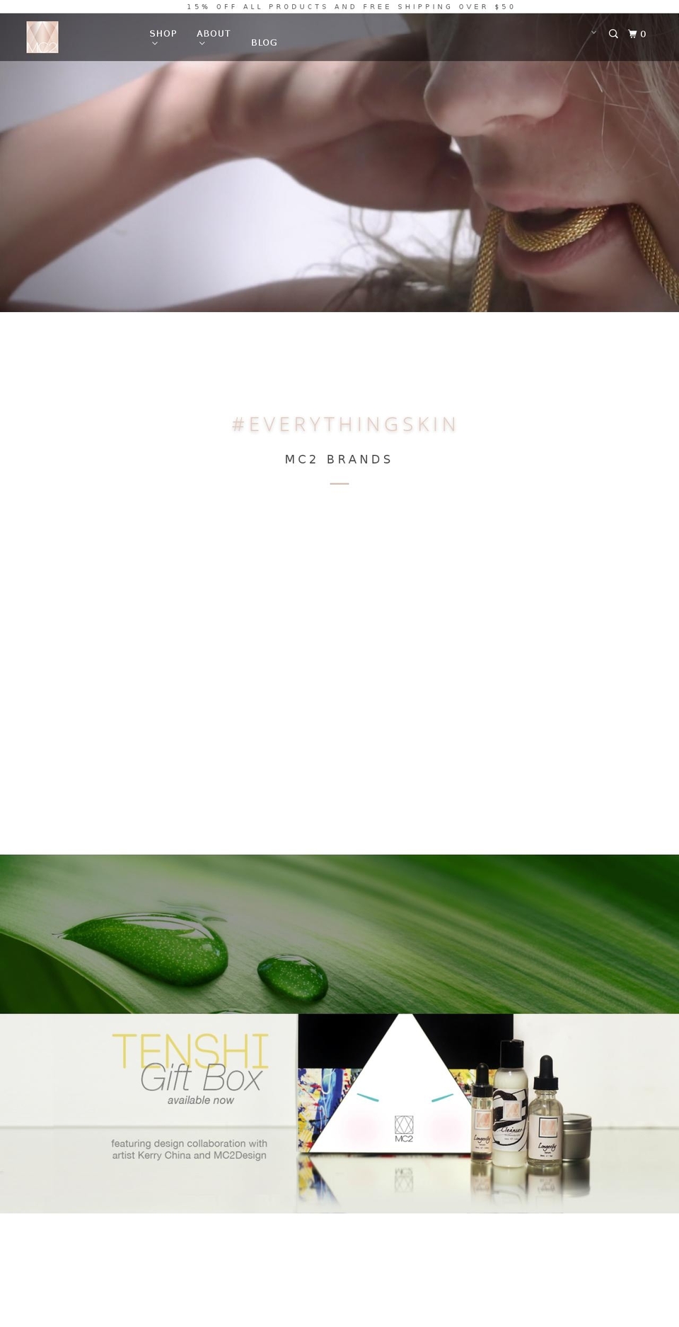 mc2beauty.com — Shopify storefront screenshot