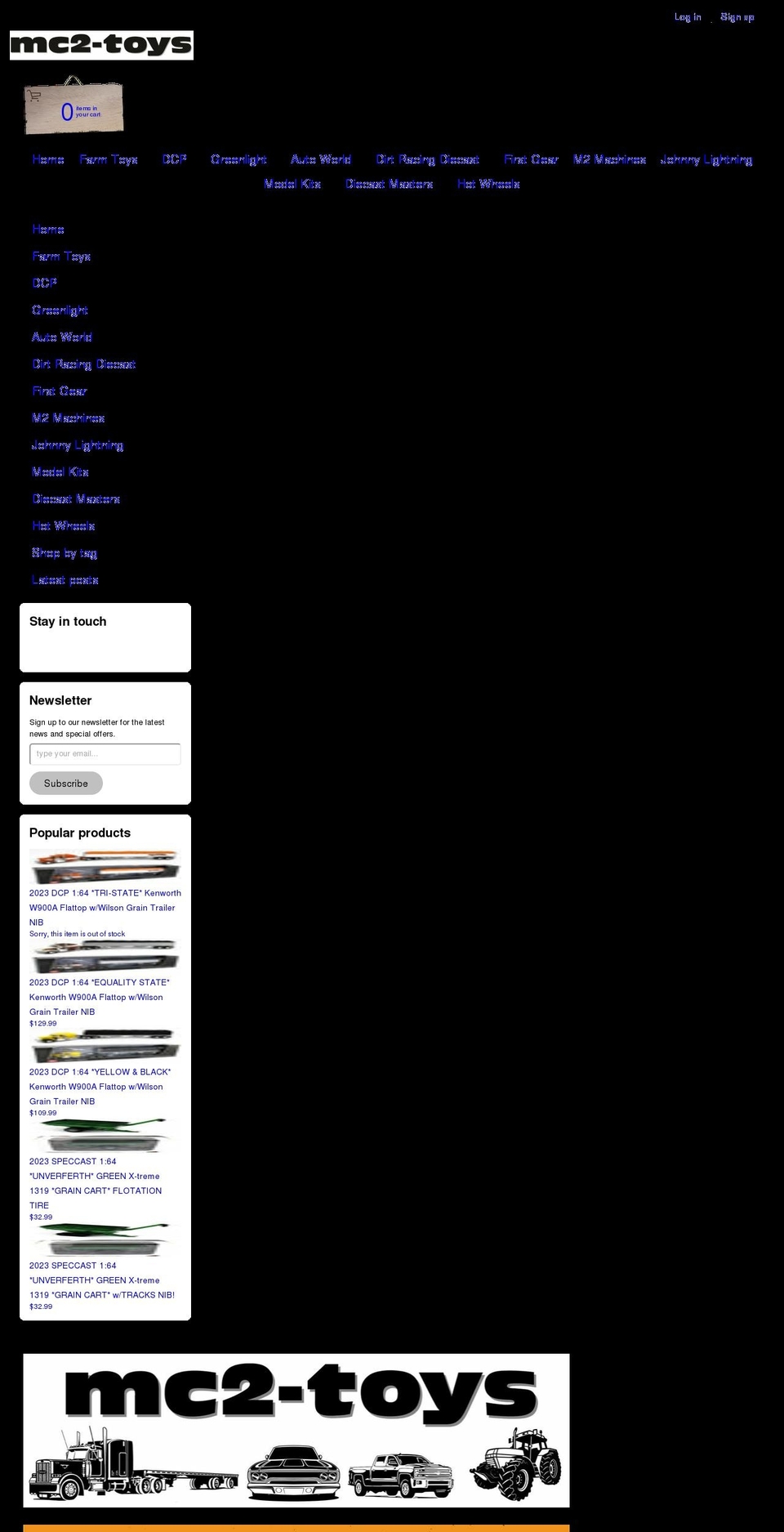 mc2toys.com shopify website screenshot