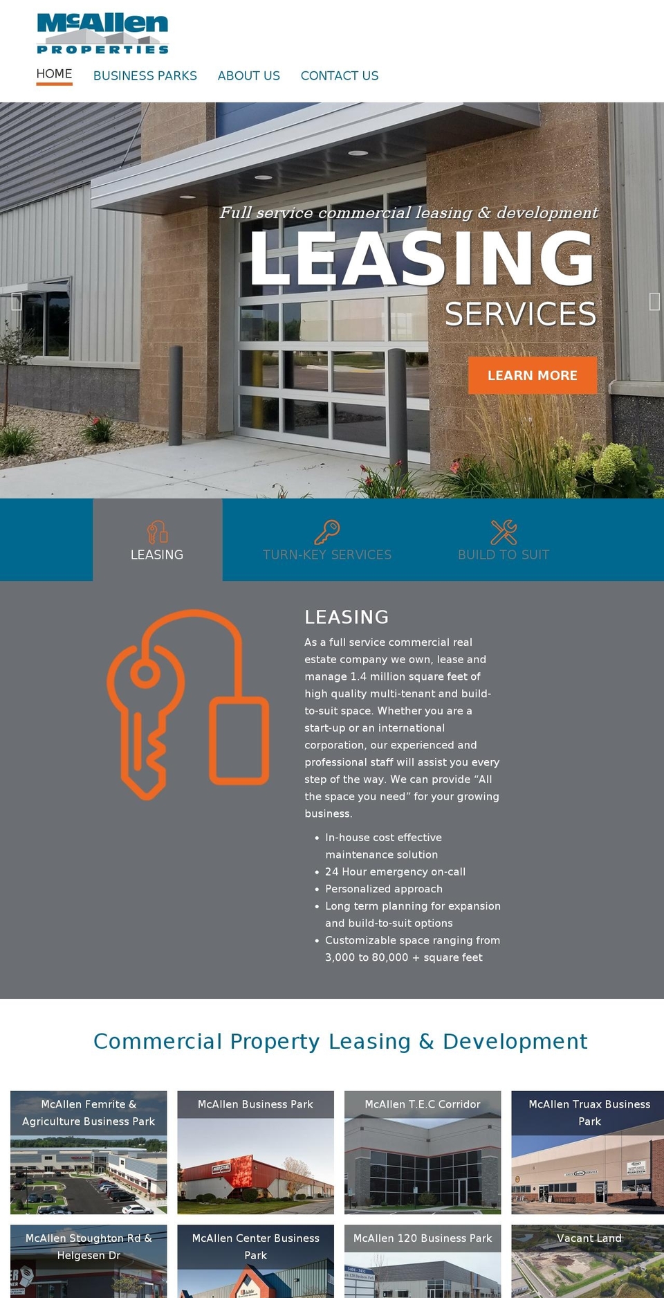mcallenproperties.com shopify website screenshot
