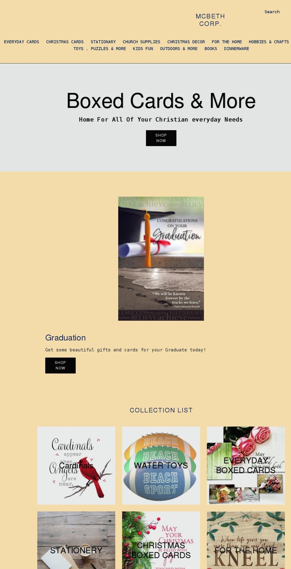 mcbethco.com shopify website screenshot