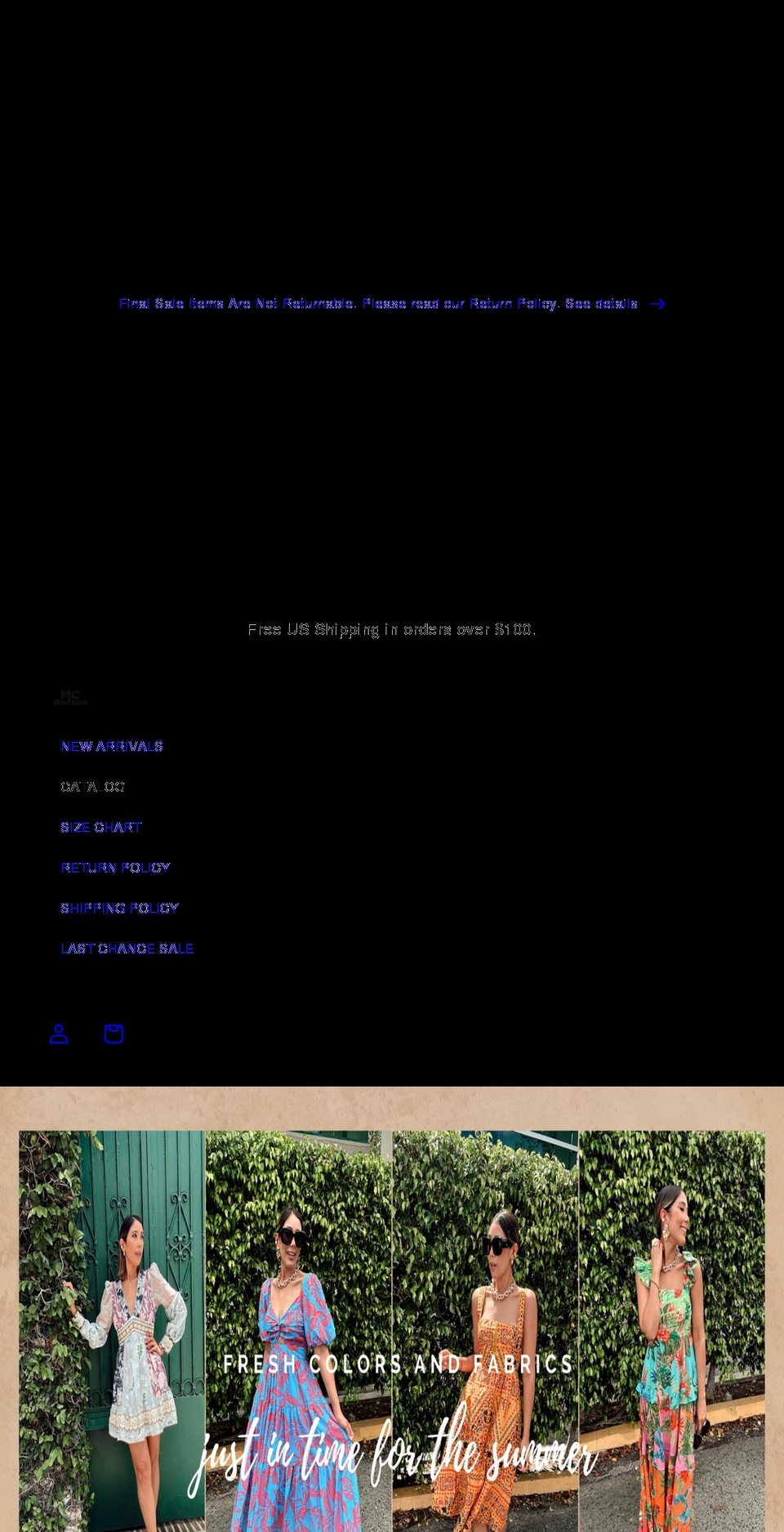 mcboutiquepr.com shopify website screenshot