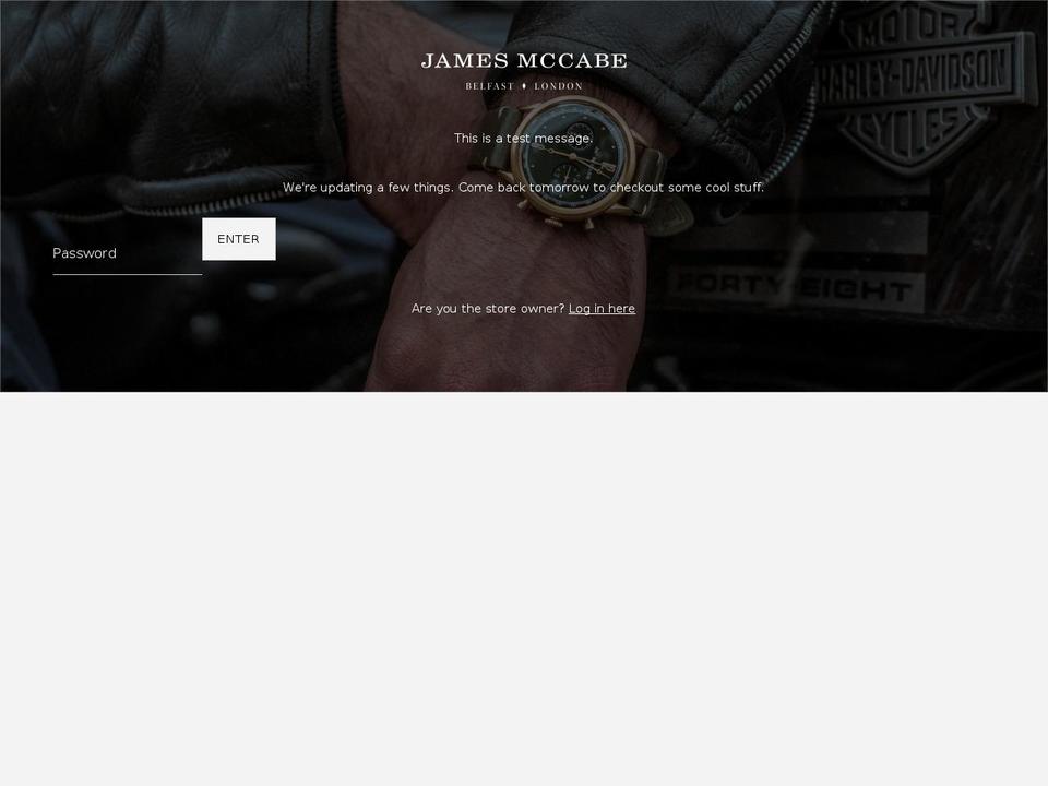JAMES Shopify theme site example mccabewatches.myshopify.com