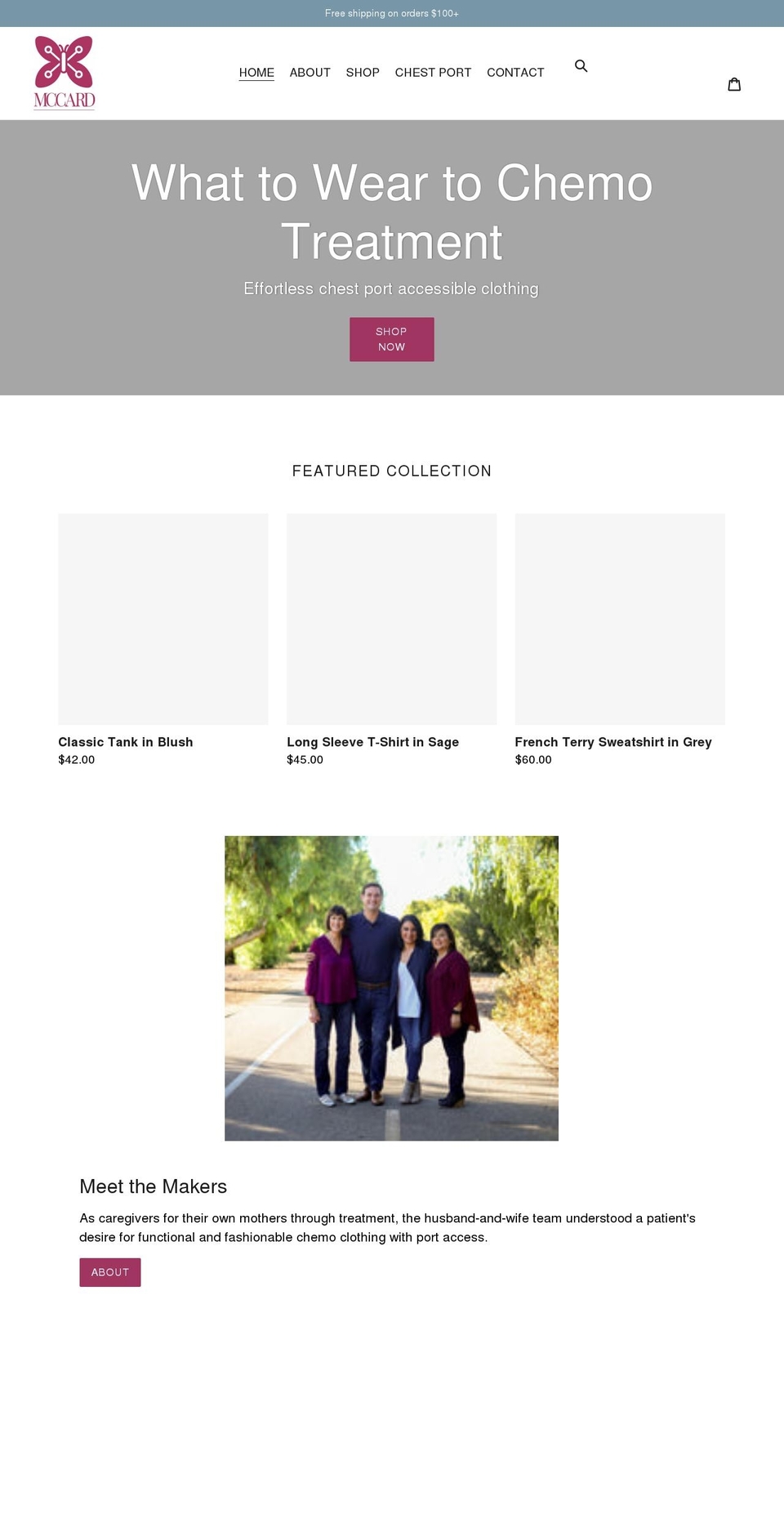 mccardclothing.com shopify website screenshot