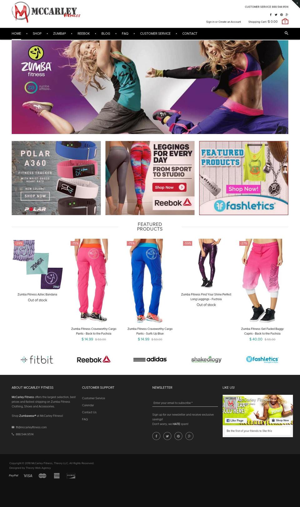 mccarley.fitness shopify website screenshot