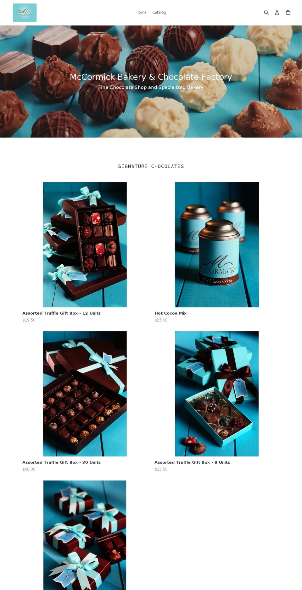 mccormickchocolate.com — Shopify storefront screenshot