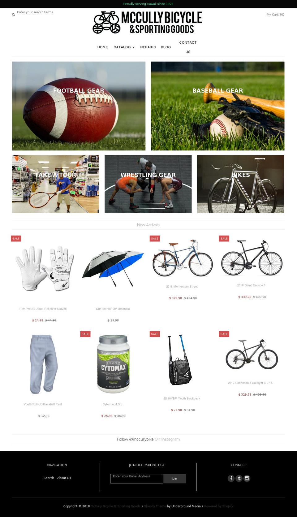 mccully-bike.myshopify.com shopify website screenshot