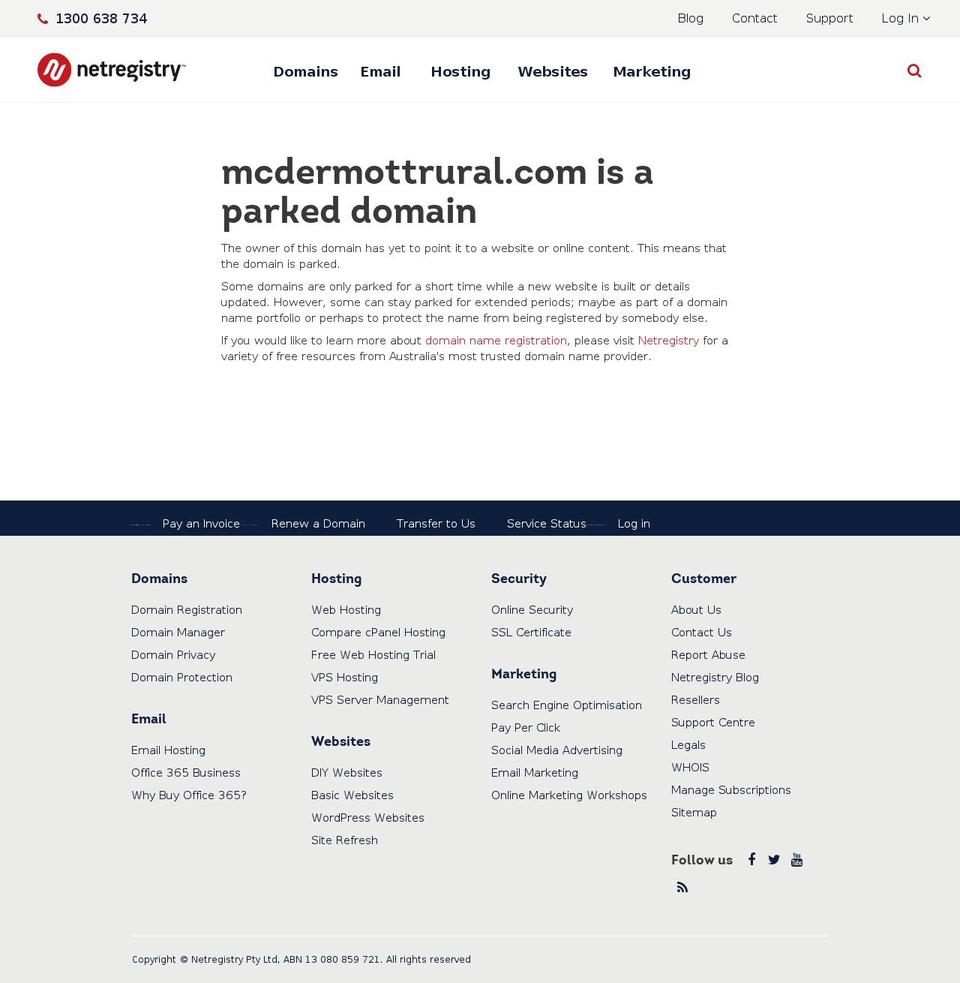 mcdermottrural.com — Shopify storefront screenshot