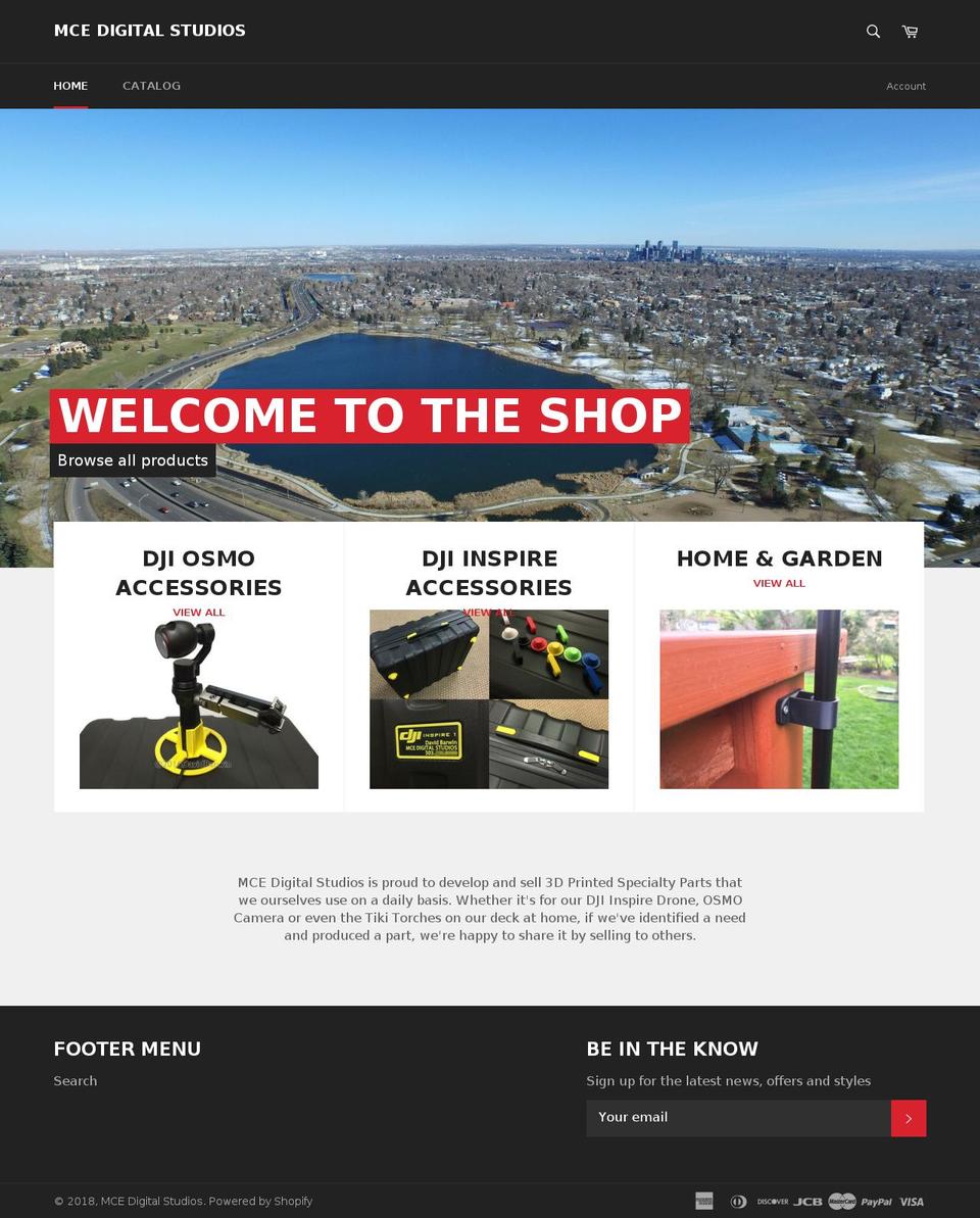 mcedigitalstudios.com — Shopify storefront screenshot