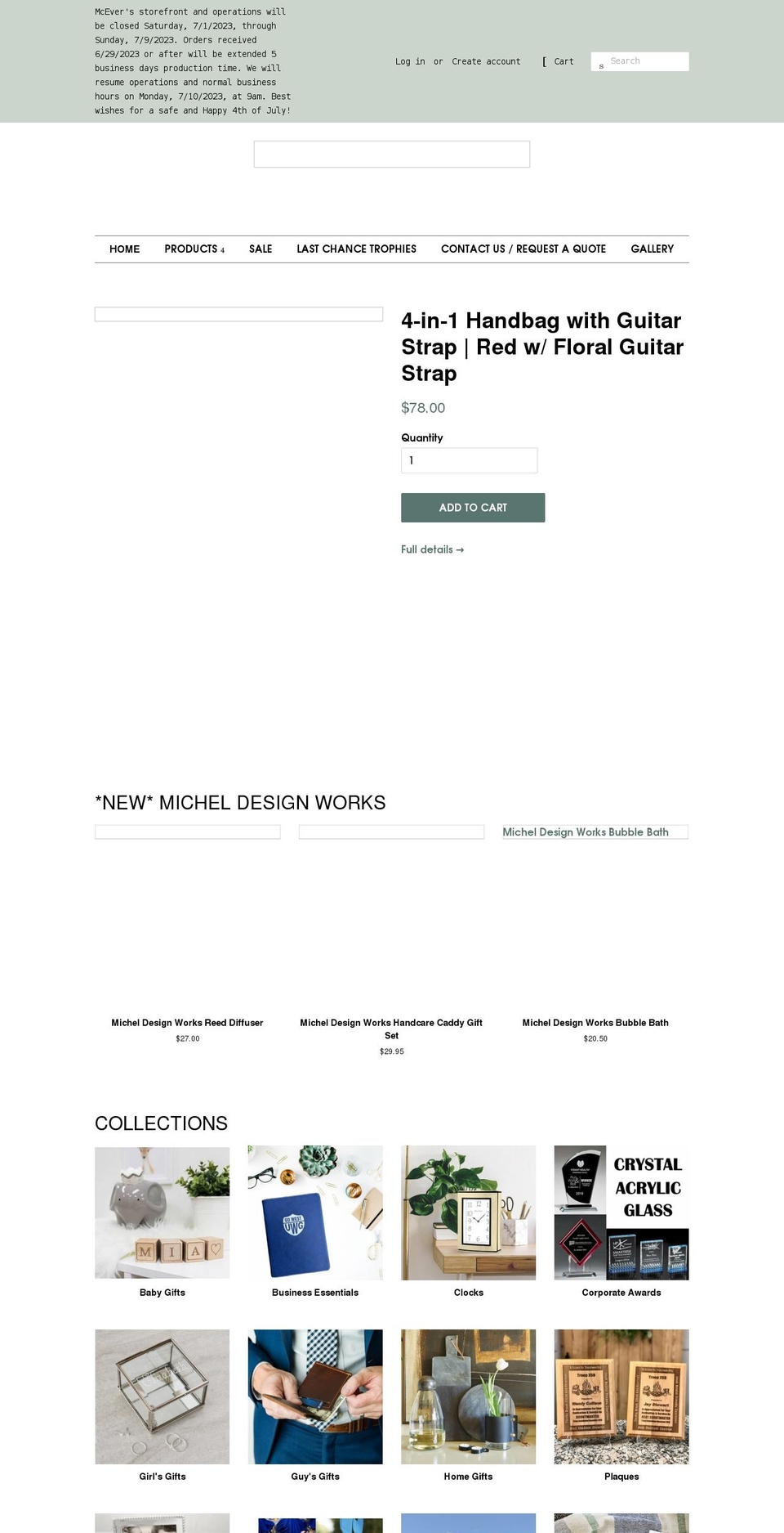 mcevers.org shopify website screenshot