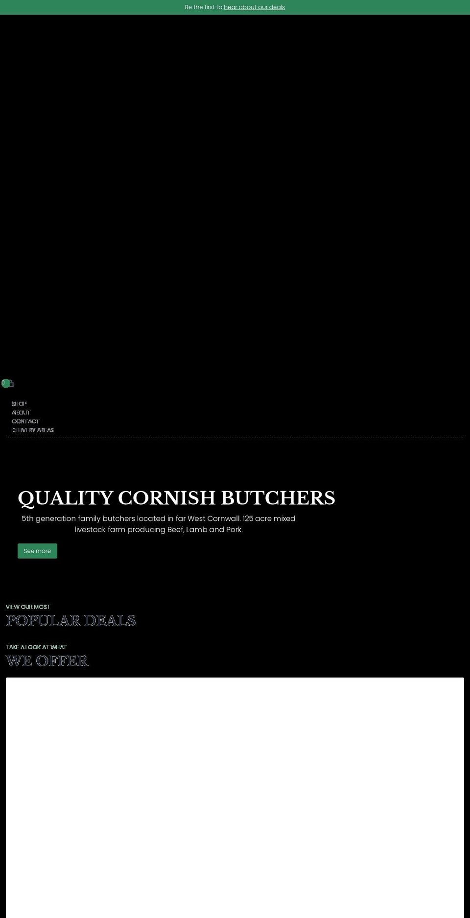 mcfaddensbutchers.com shopify website screenshot