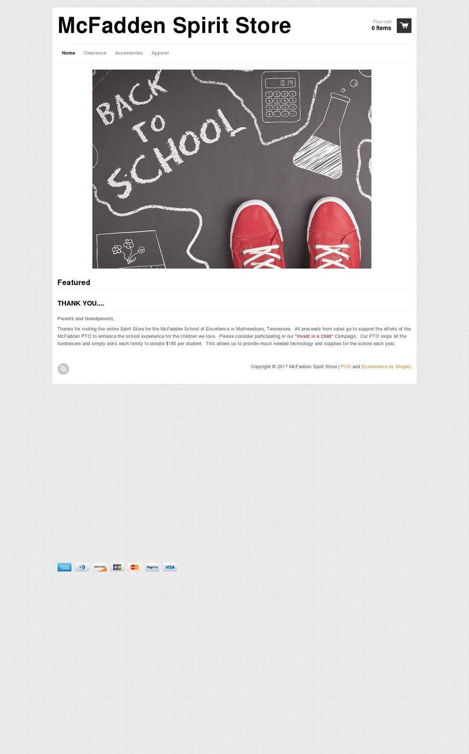 mcfaddenspirit.com shopify website screenshot