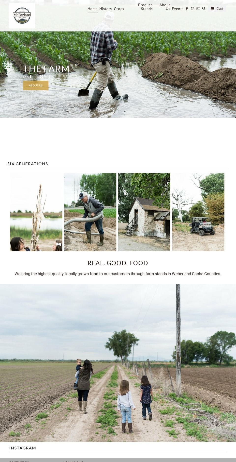 mcfarlandfamilyfarms.com shopify website screenshot