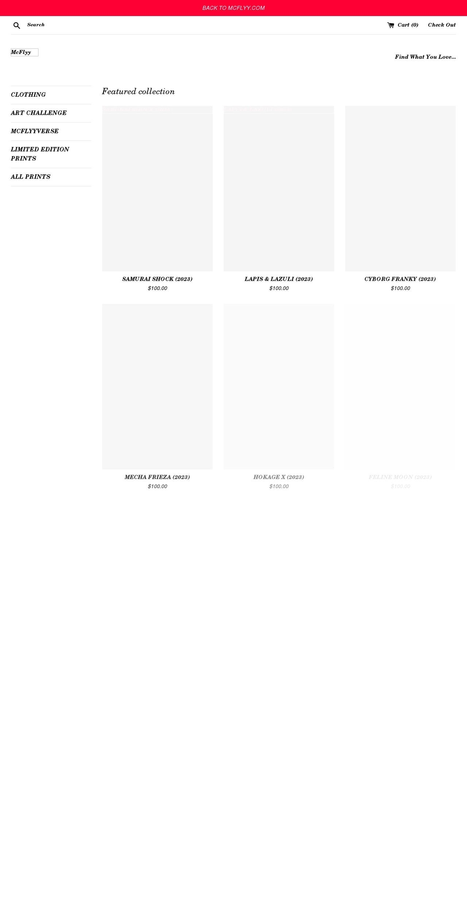 mcflyy-studios.myshopify.com shopify website screenshot