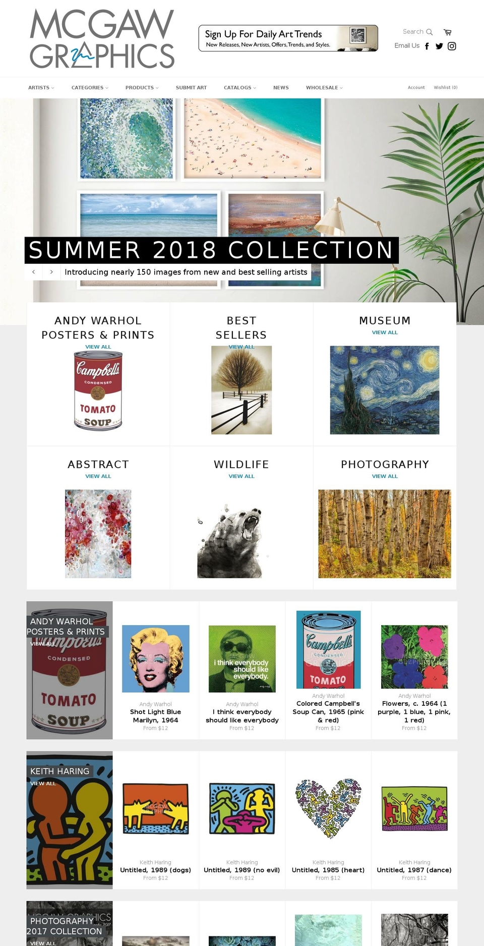 mcgawposters.net shopify website screenshot